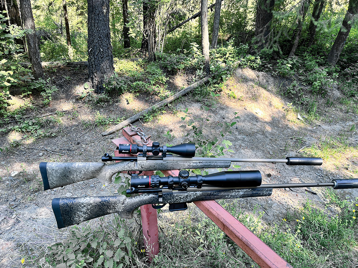 Patrick tested a pair of Howa Fence Line series rifles, the 22 ARC (bottom) built on the company’s Model 1500 Mini Action and the 25 Creedmoor (top) built on a Model 1500 short action. Long-action options are also offered in this series.